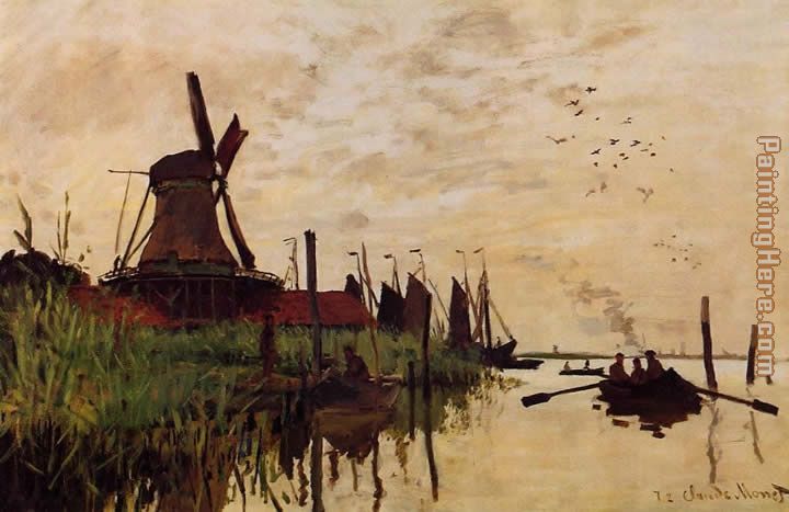 Claude Monet Windmill at Zaandam 1